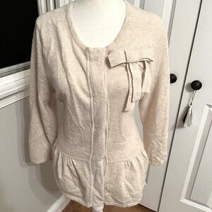 Cynthia Rowley snap front sweater